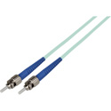 Camplex MMS50-ST-ST-005 Premium Bend Tolerant Fiber Patch Cable OM3 Multimode Simplex ST to ST - Aqua - 5 Meter