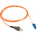 Camplex MMS62-ST-LC-001 Premium Bend Tolerant Fiber Patch Cable OM1 Multimode Simplex ST to LC - Orange - 1 Meter
