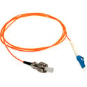 Camplex Premium Bend Tolerant Fiber Patch Cable OM1 Multimode Simplex ST to LC - Orange - 1 Meter