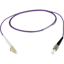 Camplex OM4 Premium Bend Tolerant Multimode Simplex LC to ST Fiber Patch Cable - Purple - 2 Meter