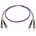 Photo of Camplex MMXDM4-ST-ST-001 OM4 Bend Tolerant Multimode Duplex ST to ST Armored Fiber Patch Cable - Purple - 1 Meter