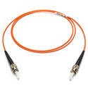 Camplex OM1 Bend Tolerant Multimode Simplex ST to ST Armored Fiber Patch Cable - Orange - 1 Meter