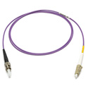 Photo of Camplex MMXSM4-ST-LC Premium OM4 Bend Tolerant Multimode Simplex ST to LC Armored Fiber Patch Cable - Purple - 2 Meter