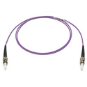 Camplex OM4 Bend Tolerant Multimode Simplex ST to ST Armored Fiber Patch Cable - Purple - 1 Meter
