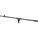 On-Stage Top Mount Euro Style Mic Boom - 32 Inch to 48 Inch - Black