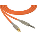 Photo of Sescom MSC1.5SROE Audio Cable Mogami Neglex Quad 1/4 TS Mono Male to RCA Male Orange - 1.5 Foot