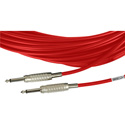 Photo of Sescom MSC1.5SSRD Audio Cable Mogami Neglex Quad 1/4 TS Mono Male to 1/4 TS Mono Male Red - 1.5 Foot