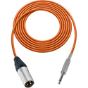 Photo of Sescom MSC1.5XSOE Audio Cable Mogami Neglex Quad 3-Pin XLR Male to 1/4 TS Mono Male Orange - 1.5 Foot
