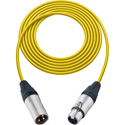 Photo of Sescom Mic Cable Mogami Neglex Quad 3-Pin XLR Male to 3-Pin XLR Female Yellow - 1.5 Foot