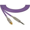 Photo of Sescom MSC100SRPE Audio Cable Mogami Neglex Quad 1/4 TS Mono Male to RCA Male Purple - 100 Foot