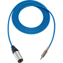 Photo of Sescom MSC100XMBE Audio Cable Mogami Neglex Quad 3-Pin XLR Male to 3.5mm TS Mono Male Blue - 100 Foot