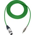 Photo of Sescom MSC3XJMZGN Audio Cable Mogami Neglex Quad 3-Pin XLR Female to 3.5mm TRS Balanced Male Green - 3 Foot