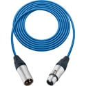 Sescom Mic Cable Mogami Neglex Quad 3-Pin XLR Male to 3-Pin XLR Female Blue - 50 Foot