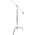 Matthews Studio Equipment 339764 40In Double Riser Spring Loaded Folding C-Stand with Grip Head & Arm - Chrome
