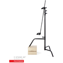 Photo of Matthews B756040 Hollywood 40 Inch Double Riser C-Stand with Sliding Leg/Grip Head & Arm - Black