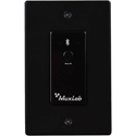 MuxLab 500554 Bluetooth Audio to Dante Interface 1-Gang Wallplate - Bluetooth up to 50-75 Foot Range - Black