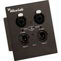 Photo of MuxLab 500558 Dante 2-Channel XLR Wall-Plate with 2 XLR Balanced Inputs/Outputs - Black