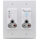 MuxLab 500559-WH Bluetooth and RCA/3.5mm Audio to Dante Wallplate Interface - White