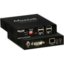 Muxlab 500771-RX DVI/USB 2.0 KVM Over IP PoE Extender Receiver
