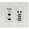 MuxLab 500777-RX-WH HDMI/USB over IP PoE WP Receiver -  UHD-4K  (White)