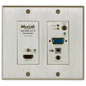 MuxLab 500777-TX HDMI/VGA/USB over IP PoE Wall Plate Transmitter