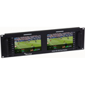 MuxLab 500841-V2 3RU 4K30 HDMI/3G-SDI Rackmount Display with Dual 7-inch IPS LCDs