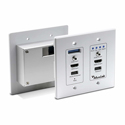 MuxLab 500865-WP-WH HDMI Over IP PoE 4K/30 Wall Plate Seamless Transceiver - Extends up to 330 Feet