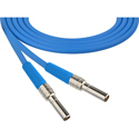 Photo of Laird Canare L-4CFB Mid-Size Mini-WECO Equivalent Video Patch Plug Male to Male Patch Cable - 2 Foot Blue