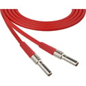 Photo of Laird Canare L-4CFB Mid-Size Mini-WECO Equivalent Video Patch Plug Male to Male Patch Cable - 2 Foot Red