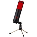 MXL MXLTEMPOKR TEMPO USB 2.0 Condenser Microphone with Headphone Jack - Black Body/Red Grill