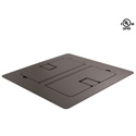 Mystery FMCA3200 Flat Trim Satin Black Floor Box with Cable Door