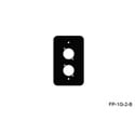 Mystery FP-1G-2-B 1-Gang Black Wall Panel 2 Each NEUTRIK D