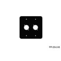 Mystery FP-2G-2-B 2-Gang Black Wall Panel 2 Each Neutrik D