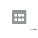 Photo of Mystery FP-2G-6-S 2-Gang Stainless Wall Panel 6 Each Neutrik D