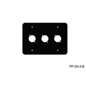 Photo of Mystery FP-3G-3-B 3-Gang Black Wall Panel 3 Each Neutrik D