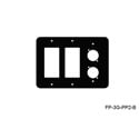 Mystery FP-3G-PP2-B 3-Gang Black Wall Panel  2 Each Decora 1 Each Neutrik D