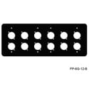 Mystery FP-6G-12-B 6-Gang Black Wall Panel for 12 Each Neutrik D