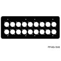 Mystery Electronics FP-6G-18-B 6-Gang Black Wall Panel for 18 Each NEUTRIK D
