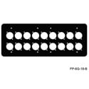 Mystery Electronics FP-6G-18-B 6-Gang Black Wall Panel for 18 Each Neutrik D