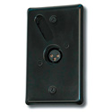 Mystery RPF50Q Black Wallplate with 1/4 Inch TRS Phone Jack