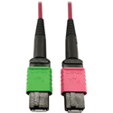 Photo of Tripp Lite N846D-01M-16BMG MMF Fiber Optic Cable 400G OM4 MTP/MPO-APC to MTP/MPO-UPC F/F - 1 Meter