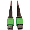 Photo of Tripp Lite N846D-03M-16AMG Multimode Fiber Optic Cable 400G OM4 Plenum MTP/MPO-APC F/F - 3 Meter