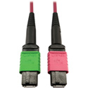 Tripp Lite N846D-05M-16BMG MMF Fiber Optic Cable 400G OM4 MTP/MPO-APC to MTP/MPO-UPC F/F - 5 Meter