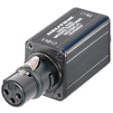 Photo of Neutrik NADITBNC-FX XLR Female 110 Ohm cable end input to BNC Female 75 Ohm output adapter