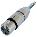 NEUTRIK NA2FP 3-Pin XLR Female to 1/4 Inch Mono Phone Plug Adapter