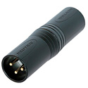 Photo of NEUTRIK NA3MM B 3 pin Male XLR to 3 pin Male XLR Prewired - Black