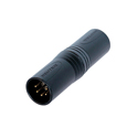 Neutrik NA5MM-B 5-Pin XLR Male to 5-Pin XLR Male Gender Conversion Adapter - Pre Wired - Black