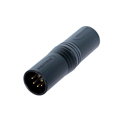 NEUTRIK NA5MM-B 5-Pin XLR Male to 5-Pin XLR Male Gender Conversion Adapter - Pre Wired - Black