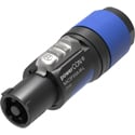 NEUTRIK NAC3FXXA-W-L PowerCON Blue/Gray XX Series Cable End - Power In Blue - 60320-1 - Large Chuck - Each