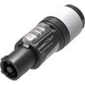NEUTRIK NAC3FXXB-W-L PowerCON Blue/Gray XX Series Cable End - Power Out Gray - 60320-1 - Large Chuck - Each